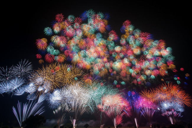 Обои картинки фото разное, салюты,  фейерверки, искры, ночь, салют