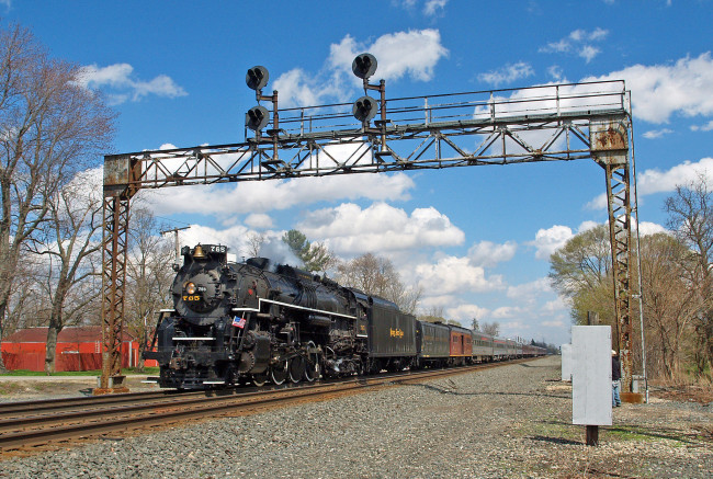 Обои картинки фото техника, паровозы, паровоз, рельсы, дорога, железная