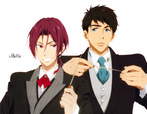 обоя аниме, free, sousuke, rin