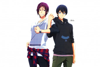 обоя аниме, free, haru, rin
