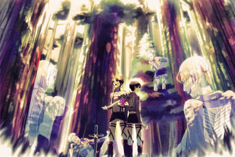 Картинка аниме shingeki+no+kyojin атака титанов