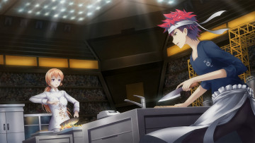 Картинка аниме shokugeki+no+soma кухня