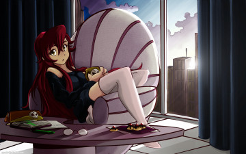 Картинка аниме tengen+toppa+gurren-lagann девушка