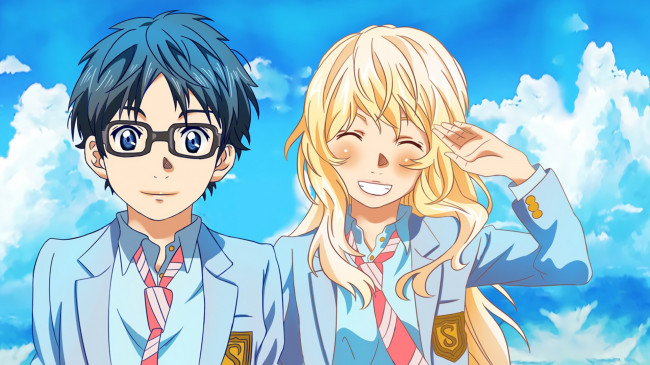 Обои картинки фото аниме, shigatsu wa kimi no uso, твоя, апрельская, ложь