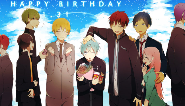 Обои картинки фото аниме, kuroko no baske, парни, баскетбол