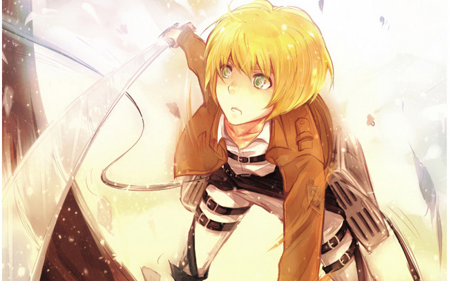 Обои картинки фото аниме, shingeki no kyojin, атака, титанов