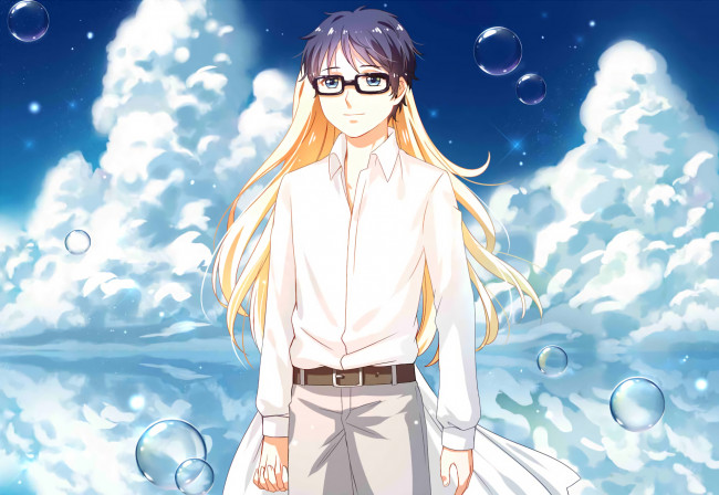 Обои картинки фото аниме, shigatsu wa kimi no uso, твоя, апрельская, ложь