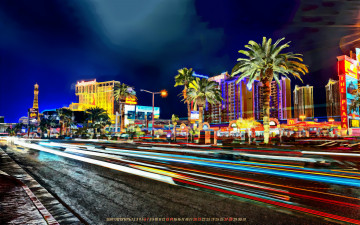 Картинка календари компьютерный+дизайн ночь освещение пальма здание дорога