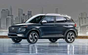 Картинка 2020+hyundai+venue автомобили hyundai корейские кроссовер вид спереди экстерьер venue 2020 серый новый