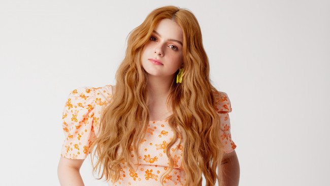 Обои картинки фото девушки, ariel winter, рыжая, платье