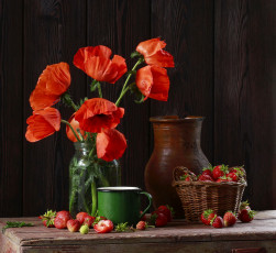 Картинка еда клубника +земляника