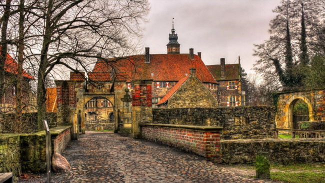 Обои картинки фото castle vischering, города, замки германии, castle, vischering