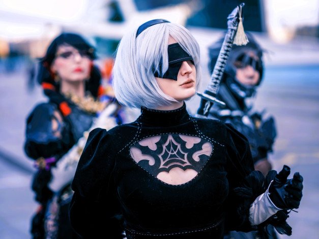 Обои картинки фото девушки, - креатив,  косплей, образы, косплей, наряды, костюмы, игры