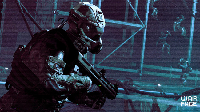 Обои картинки фото видео игры, warface, спецназ, солдат, шлем, маска, форма, оружие