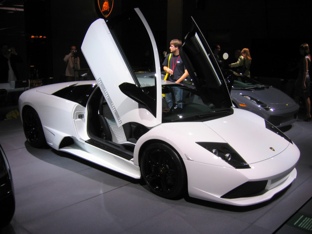 Обои картинки фото lamborghini, murcielago, lp640, автомобили, выставки, уличные, фото