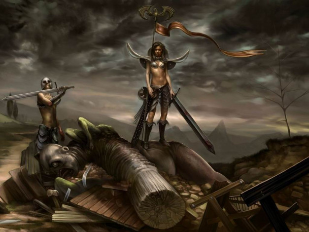 Обои картинки фото фэнтези, девушки