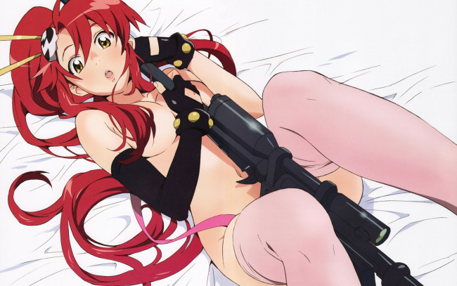 Обои картинки фото аниме, tengen, toppa, gurren, lagann, yoko, littner