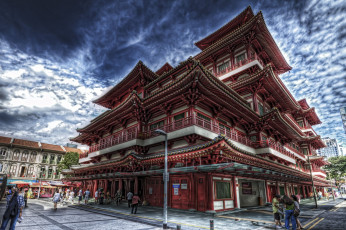 Картинка buddha tooth relic temple singapore города буддистские другие храмы