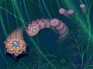 Картинка 3д графика fractal фракталы узор