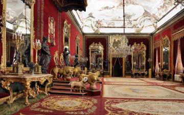 Картинка интерьер дворцы музеи картины скульптура светильники лепка