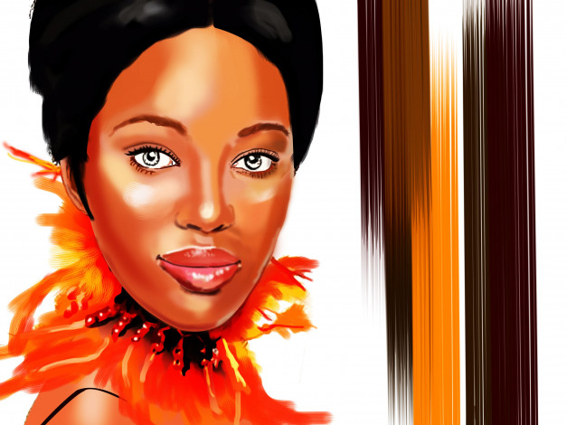 Обои картинки фото naomi, рисованные, люди, campbell