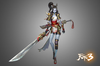 Картинка видео+игры ~~~другое~~~ воин девушка арт игра kf3 оружие