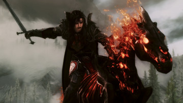 Картинка 3д+графика фантазия+ fantasy конь оружие девушка