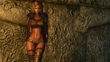 Картинка 3д+графика фантазия+ fantasy оружие взгляд фон девушка