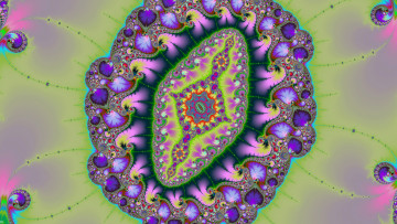 Картинка 3д+графика фракталы+ fractal цвета фон узор