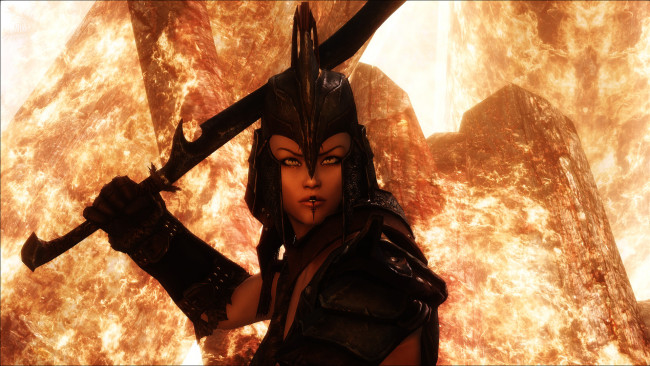 Обои картинки фото 3д графика, амазонки , amazon, оружие, взгляд, девушка, доспехи, фон