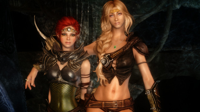 Обои картинки фото 3д графика, амазонки , amazon, взгляд, девушки, фон