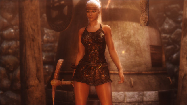 Обои картинки фото 3д графика, люди , people, взгляд, девушка, блондинка, оружие, фон