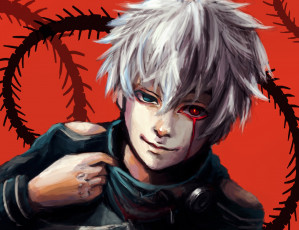 Картинка разное арты токийский гуль канеки кен взгляд арт парень