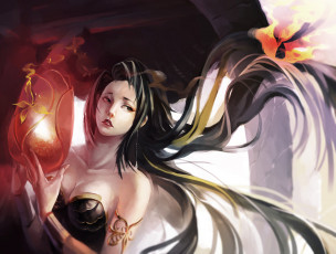 Картинка фэнтези девушки арт девушка волосы