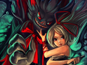 Картинка разное арты улыбка монстр девушка арт взгляд