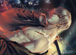 Картинка разное арты парень блондин арт