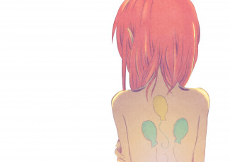 Картинка аниме unknown +другое девочка арт шарики спина