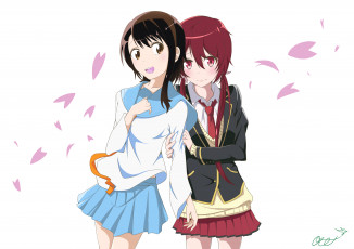 Картинка аниме nisekoi девочки joukamachi no dandelion арт tagme artist sakurada akane onodera kosaki