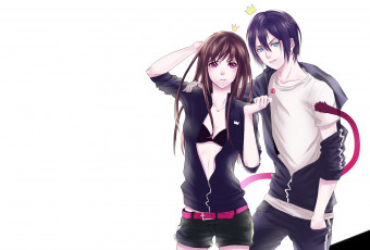 Картинка аниме noragami Ято пара фон бездомный бог