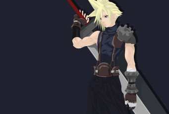 Картинка аниме final+fantasy вектор меч парень