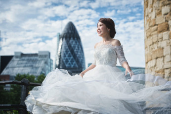 Картинка девушки -unsort+ азиатки платье улыбка азиатка счастье