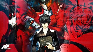 Картинка аниме persona shin megami tensei protagonist 5 табличка парень art