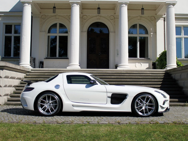 Обои картинки фото автомобили, mercedes-benz, sga, aerodynamics, sls, 63, amg, black, series, c197, 2014г