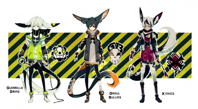 Обои картинки фото аниме, животные,  существа, мальчики