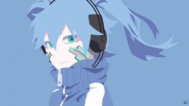 Обои картинки фото аниме, kagerou project, mekaku, city, actors, взгляд, девушка, вектор