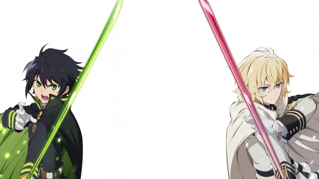 Обои картинки фото аниме, owari no seraph, последний, серафим, ю, michaela