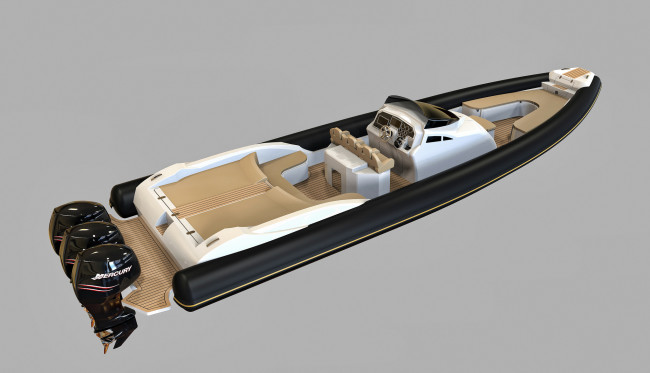 Обои картинки фото nuova jolly prince 43 cc, корабли, 3d, катер