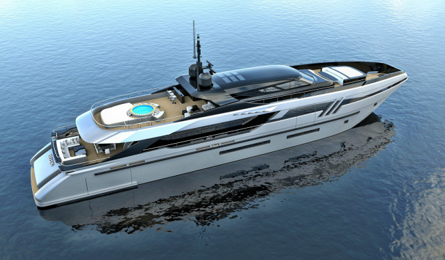 Обои картинки фото eldoris  43m superyacht, корабли, 3d, суперяхта