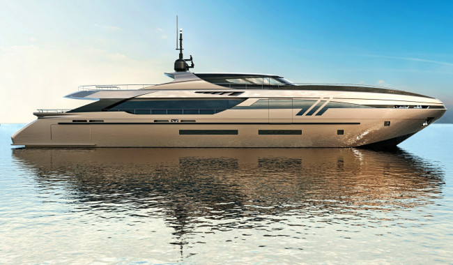 Обои картинки фото eurocraft eldoris 43m superyacht, корабли, 3d, суперяхта