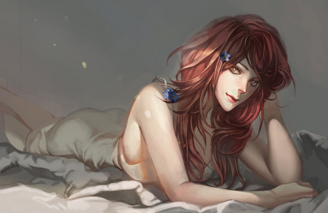 Обои картинки фото разное, арты, взгляд, девушка, арт